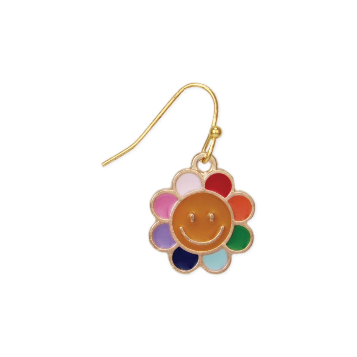 Bright Smiles Rainbow Daisy Enamel Earrings