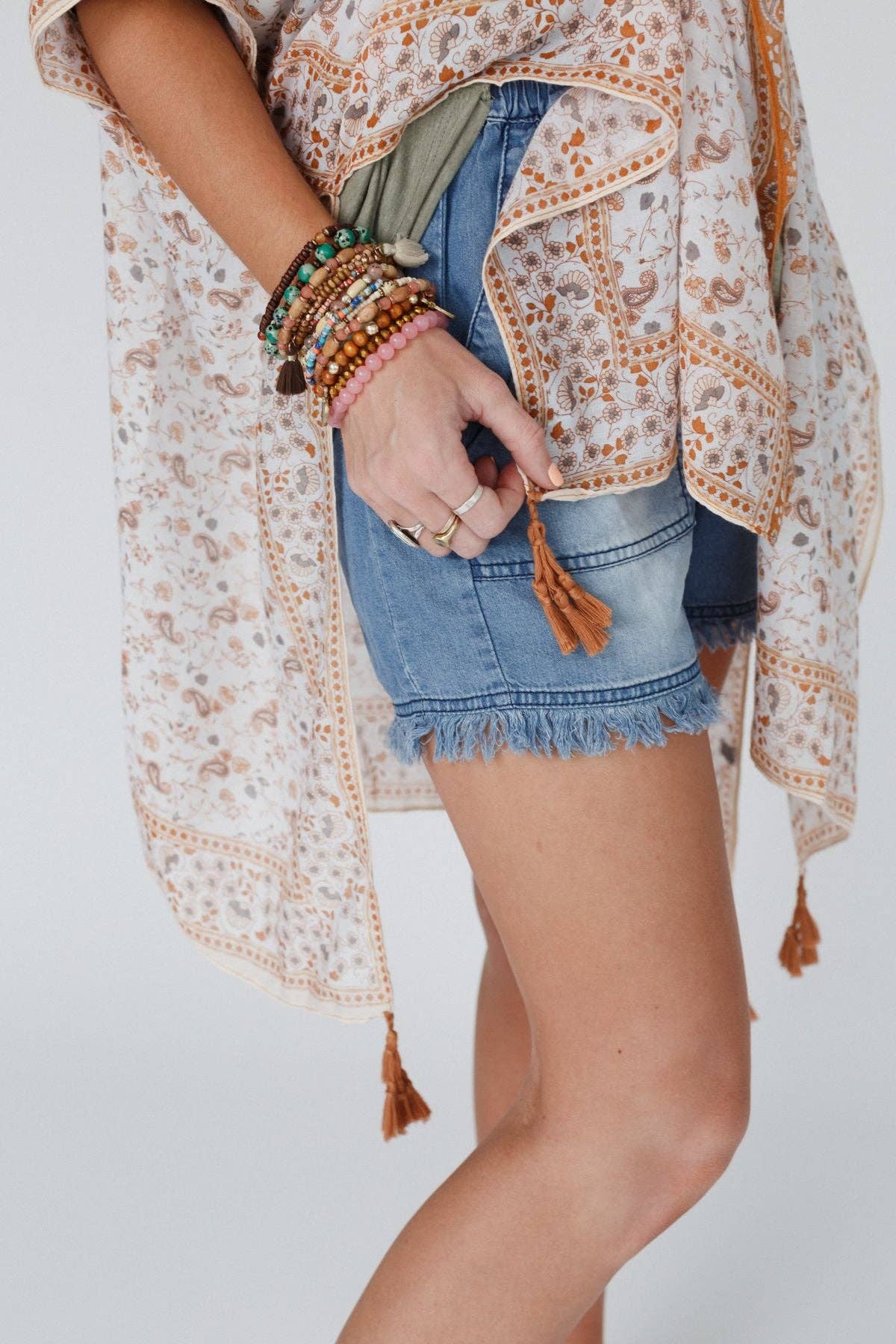 Oh Hey Floral Kimono - Camel