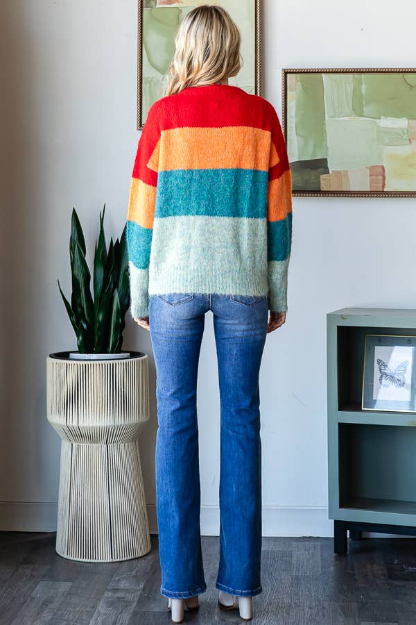 WAVY COLORBLOCK SWEATER