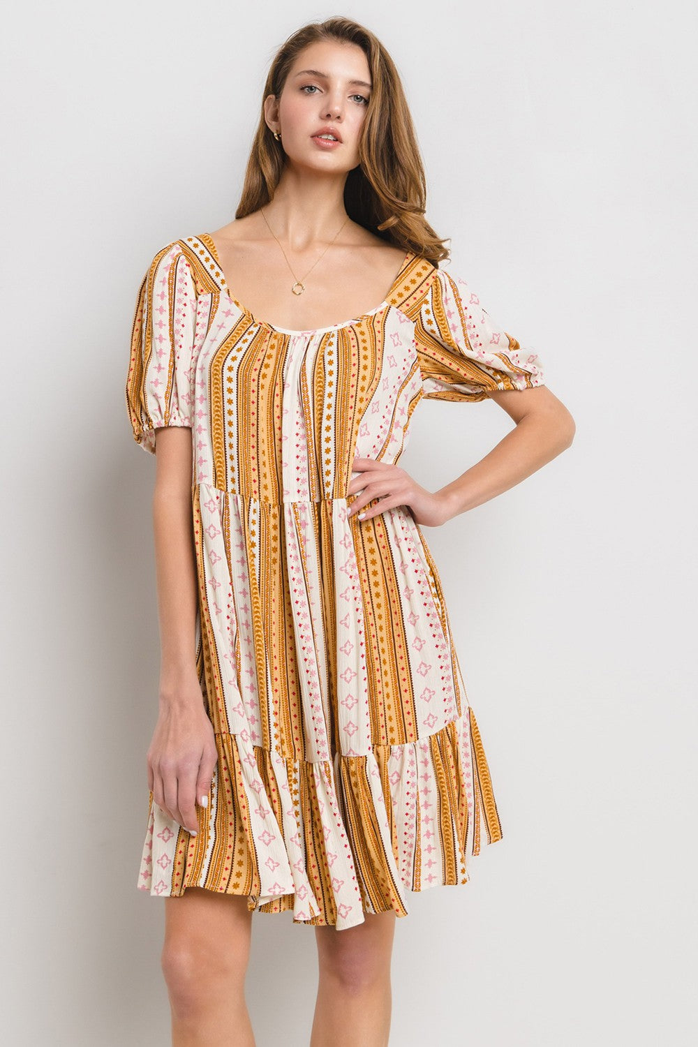 Golden Horizon Boho Dress