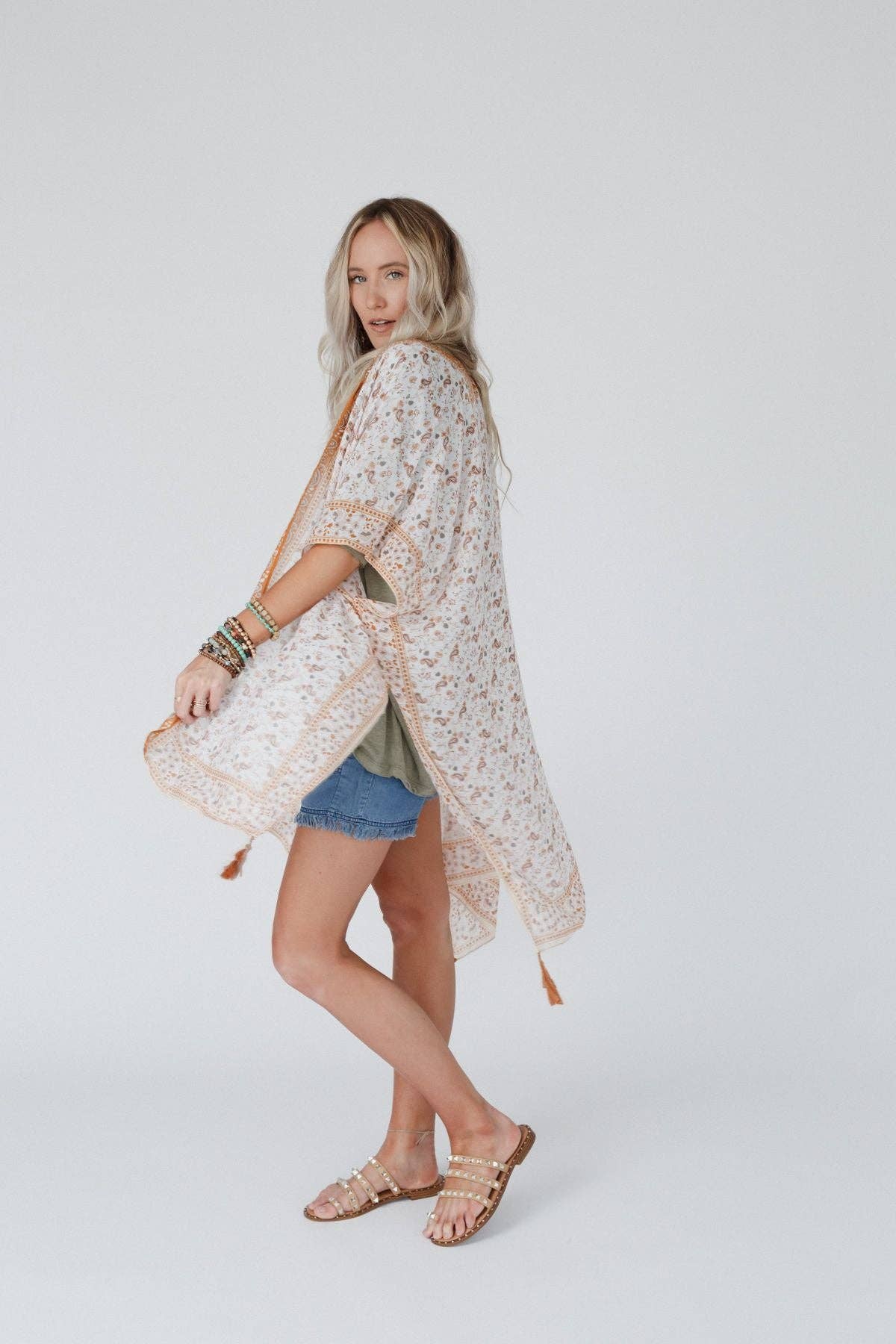 Oh Hey Floral Kimono - Camel