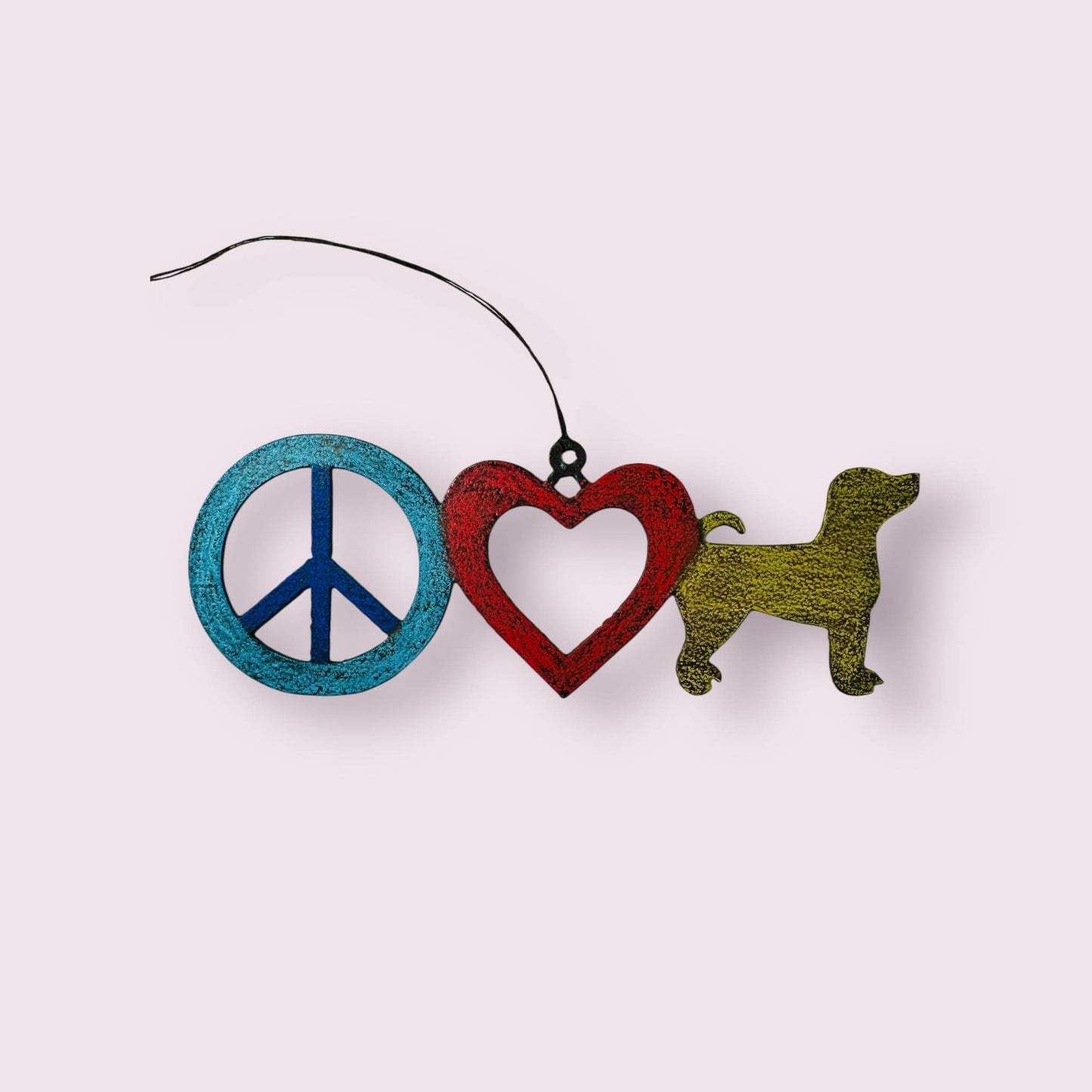 Dog Ornament Peace sign Heart pet store gifts dog gift USA