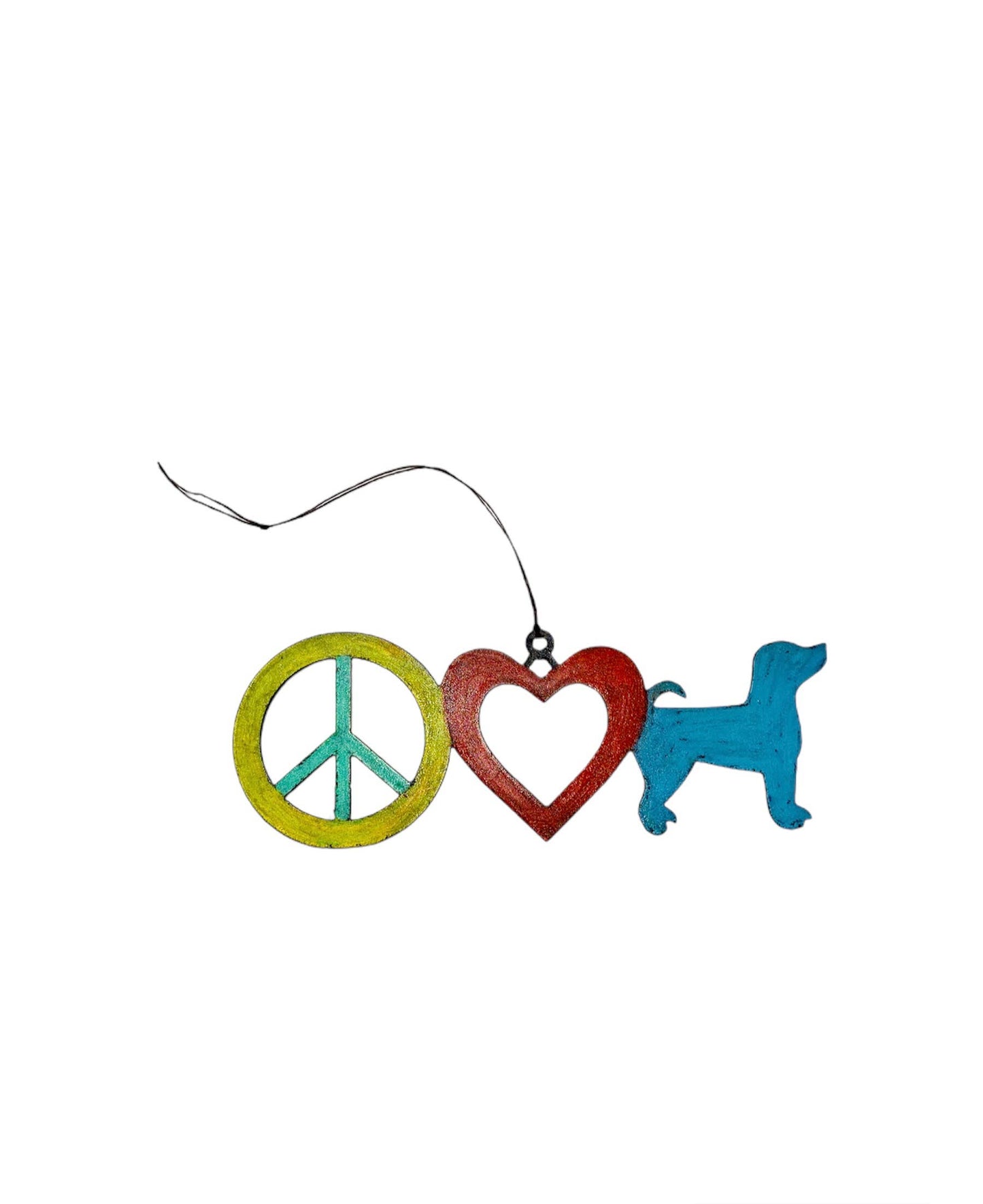 Dog Ornament Peace sign Heart pet store gifts dog gift USA