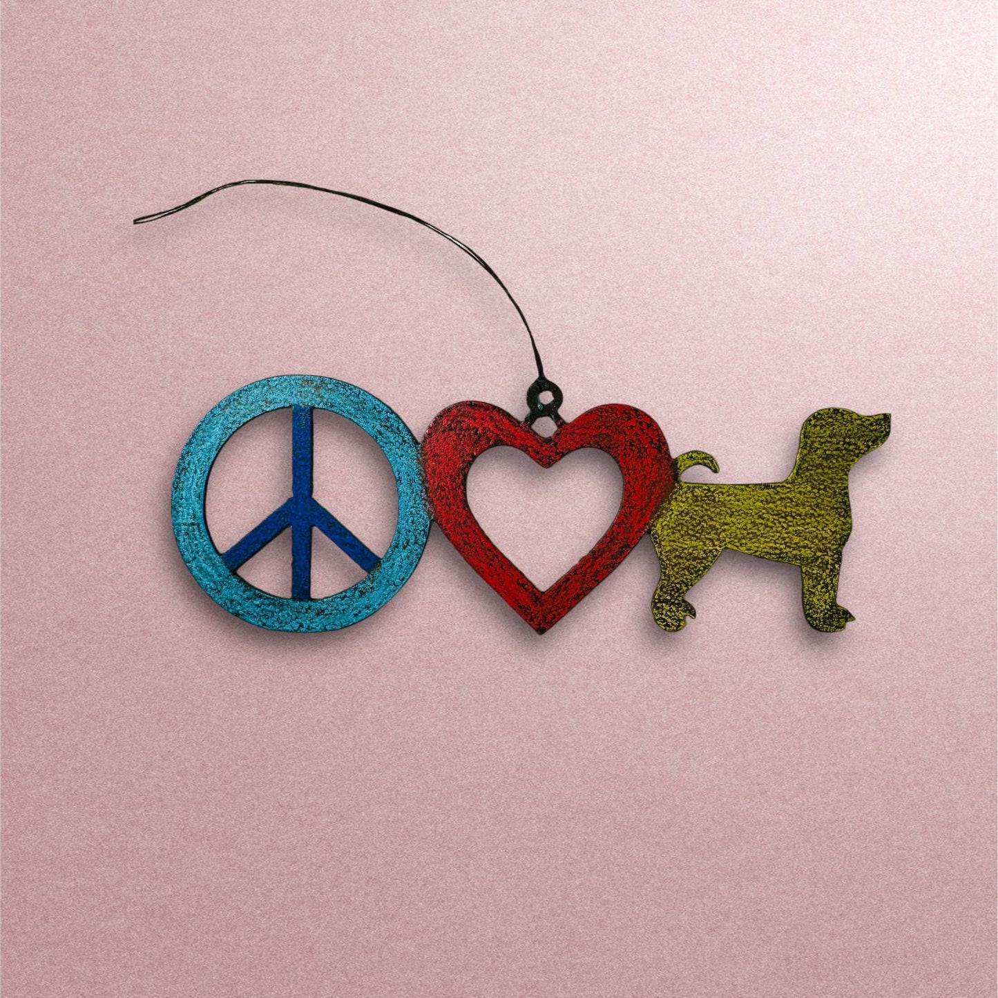 Dog Ornament Peace sign Heart pet store gifts dog gift USA