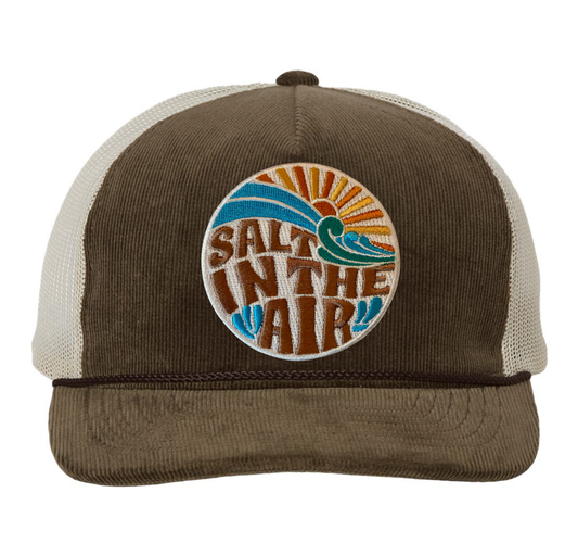 Corduroy Trucker Hat- Salt in the Air- Patch Snapback Hat